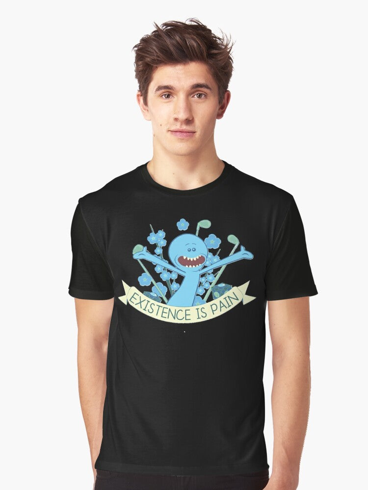 Existence is Pain Graphic T-Shirt with Minimalist Design - Men