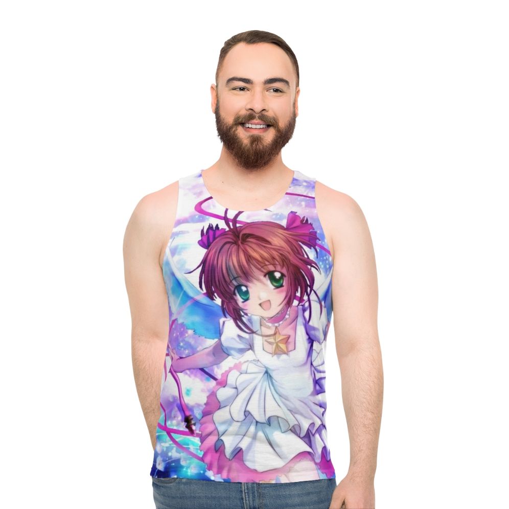 Sakura Themed Unisex Anime Tank Top - men