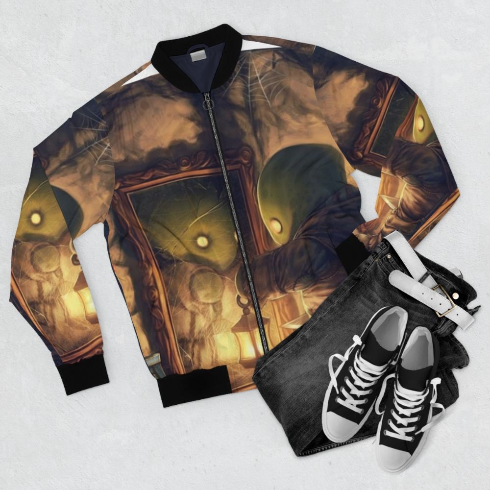 Final Fantasy Bomber Jacket with Cloud Design - Flat lay