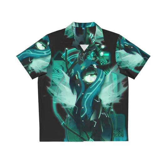 Dark Synthwave Cyberpunk Queen Chrysalis Hawaiian Shirt