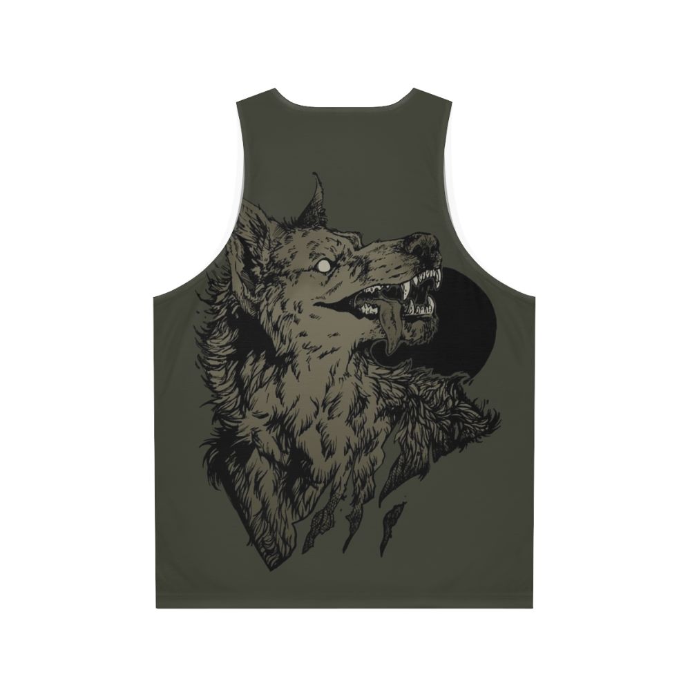 Werewolf Unisex Black Tank Top - Back