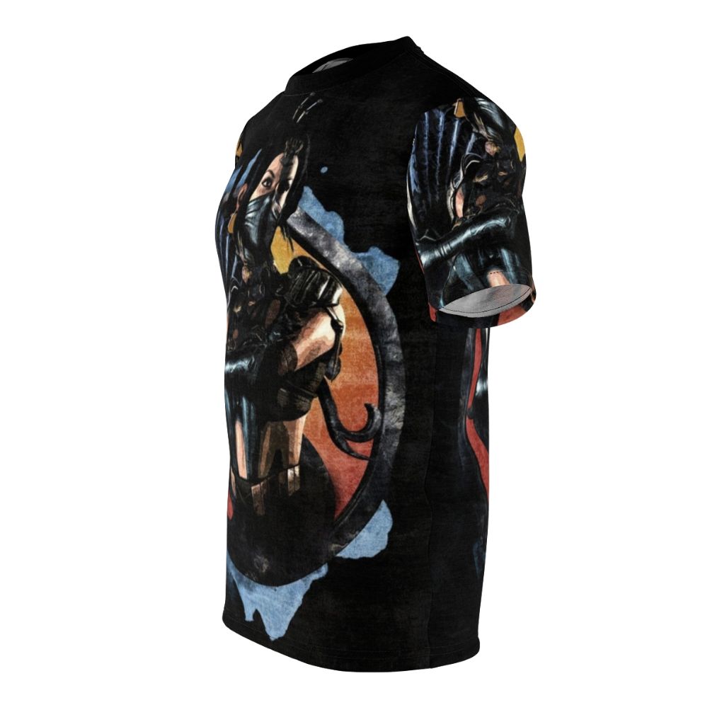 Mortal Kombat Kitana fighter portrait t-shirt for gamers - men left