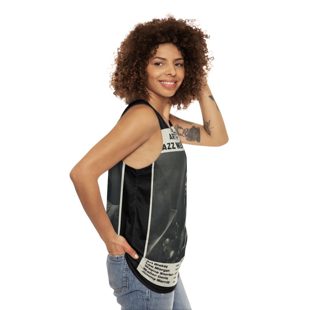 Art Blakey and The Jazz Messengers Unisex Tank Top - women side