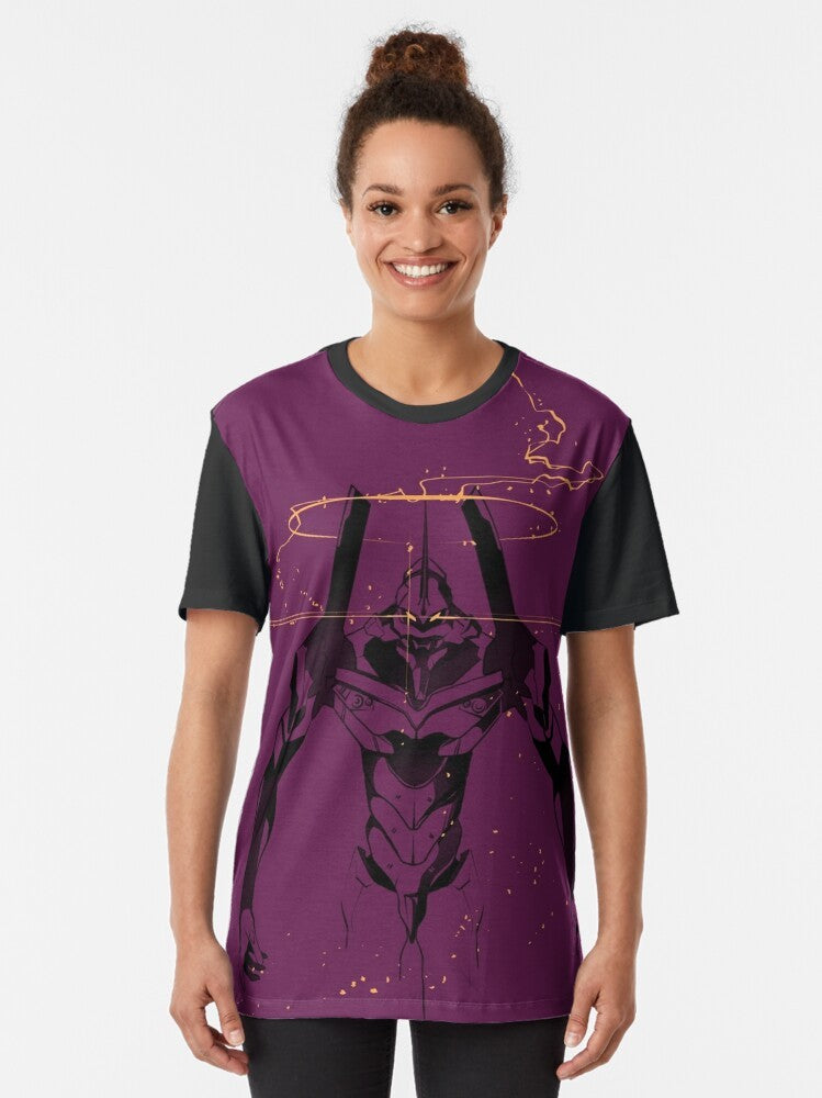 Neon Genesis Evangelion Unit-01 Graphic T-Shirt featuring the iconic mecha from the anime series - Women