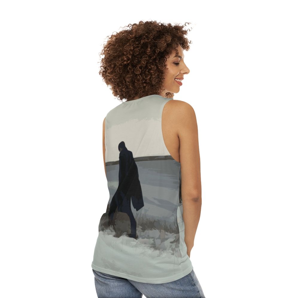 Retrograde unisex tank top with minimal design - women back