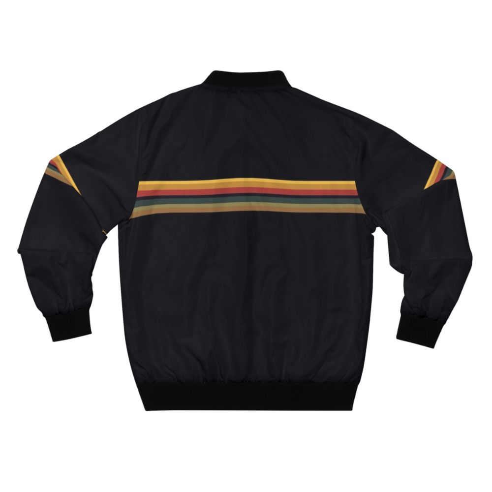 13th Doctor Jodie Whittaker Rainbow Stripe Bomber Jacket - Back