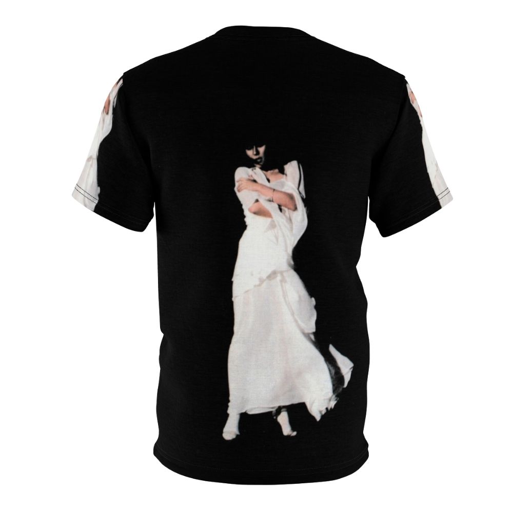 Trendy black and white t-shirt design inspired by Japanese artist Mai Yamane's album cover art - Back