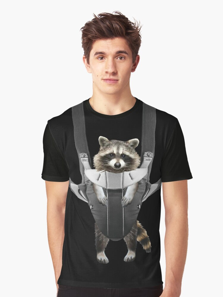 Raccoon Whisperer Graphic T-Shirt with a cute raccoon design - Men