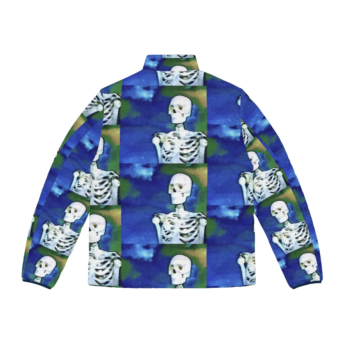 Bones Sesh Unrendered Album Rap Puffer Jacket - Back