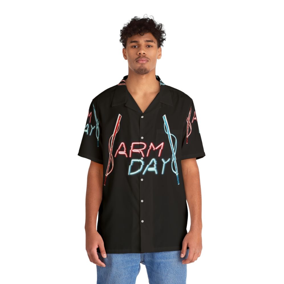 Artsy Beat Saber V2 Hawaiian Shirt for Virtual Reality Gamers - People Front