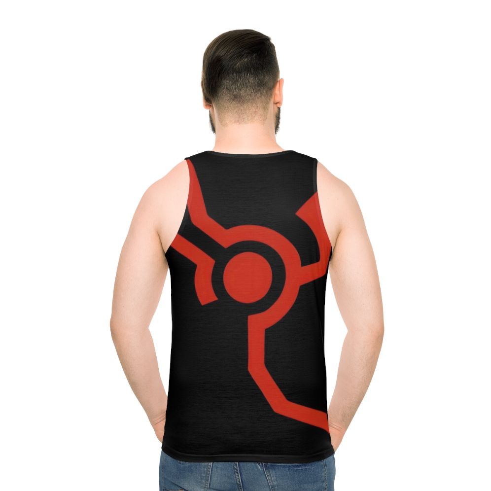 Unisex tank top in modern style - men back