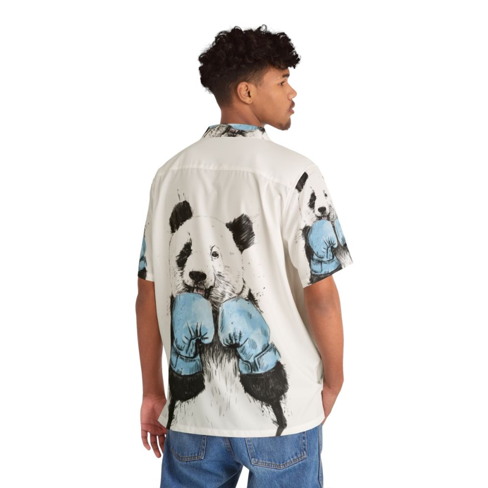 Panda boxer wearing a Hawaiian shirt - People Back