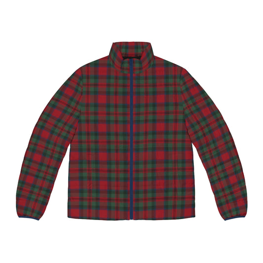 Clan Macduff tartan red plaid puffer jacket