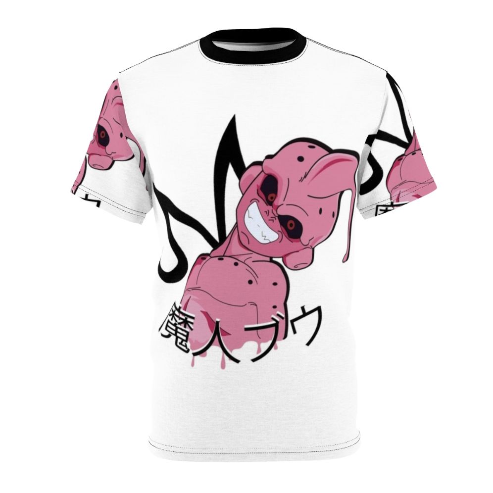 Majin Buu inspired anime t-shirt design with vibrant colors