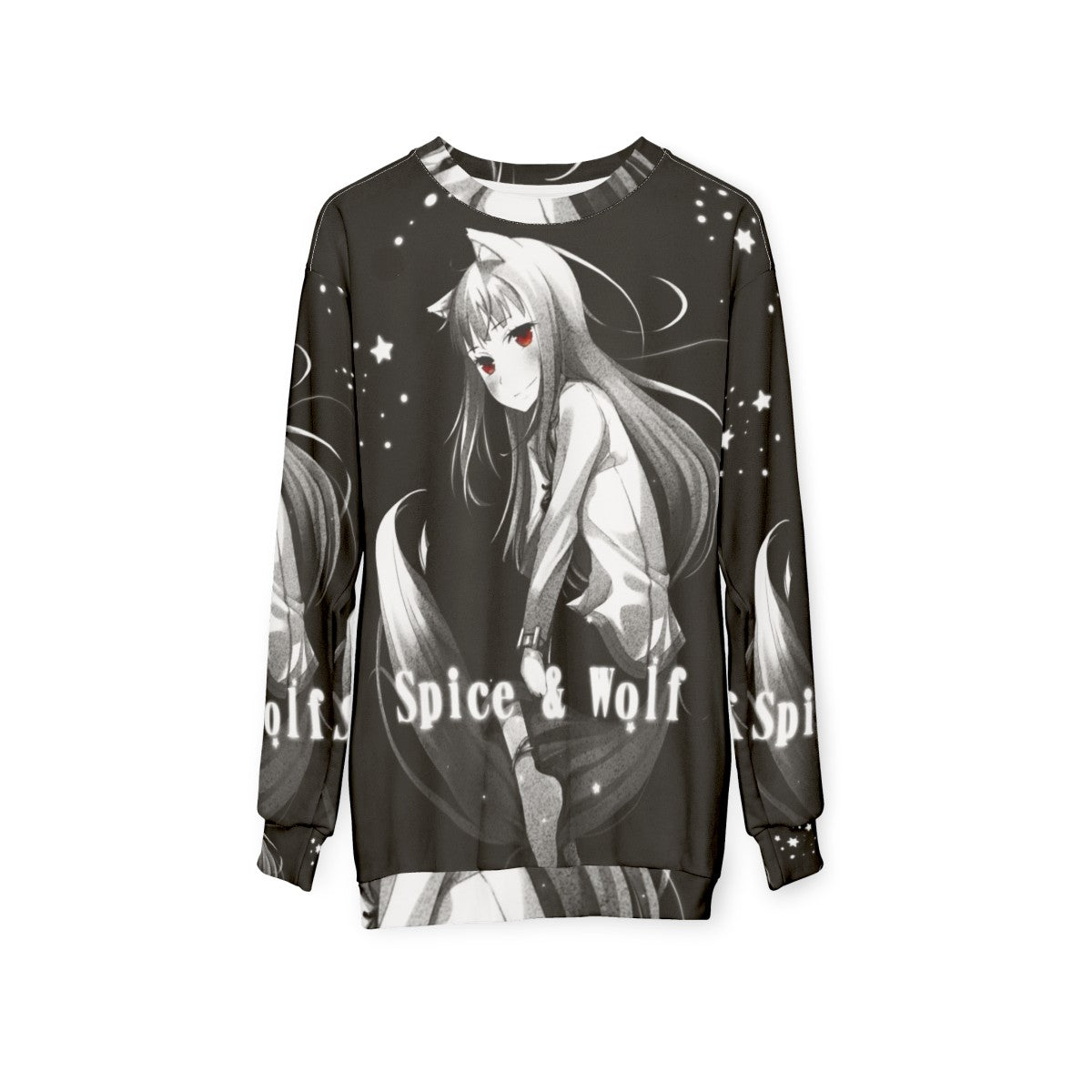 Proud Wolf Nuar Night Sweatshirt with anime design - hanging