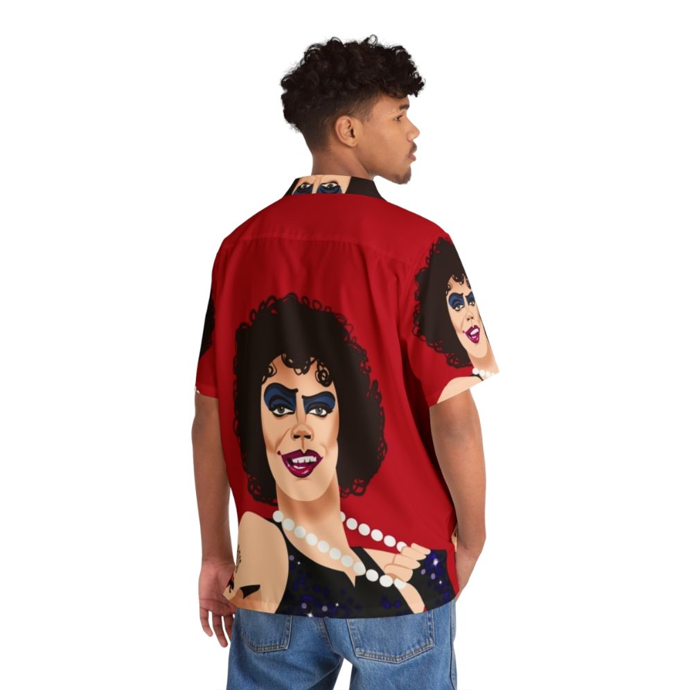 Antici-pation Hawaiian Shirt with Rocky Horror Inspired Design - Flat lay