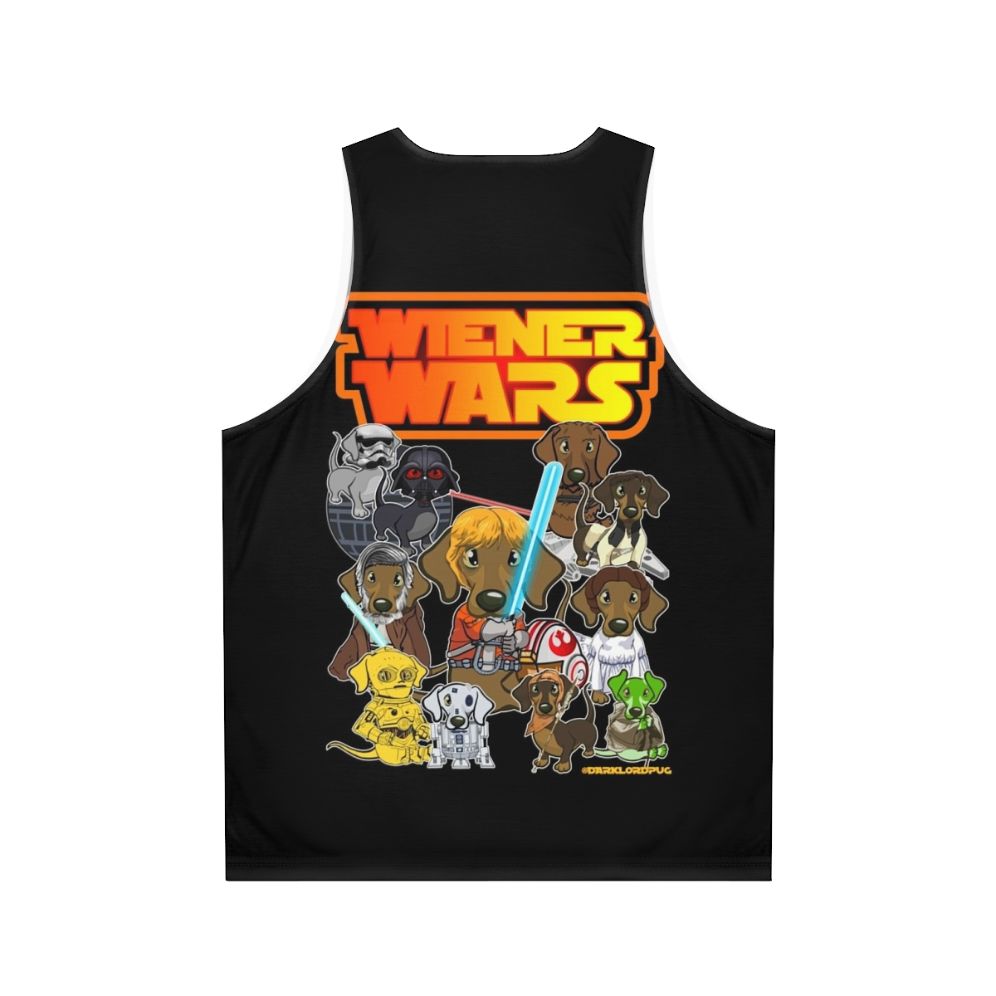 Dachshund "Wiener Dog Wars" Unisex Tank Top - Back