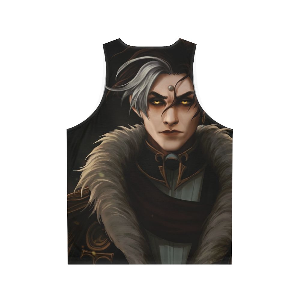 Unisex tank top with Emet Selch design from Final Fantasy XIV Shadowbringers - Back