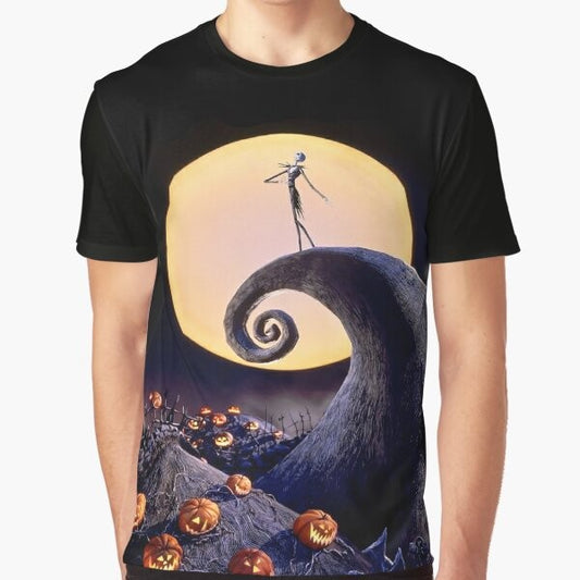 The Nightmare Before Christmas Jack Skellington graphic t-shirt design