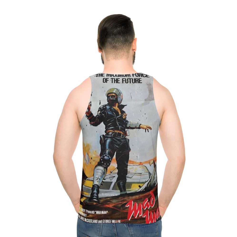 Mad Max distressed movie poster unisex tank top - men back