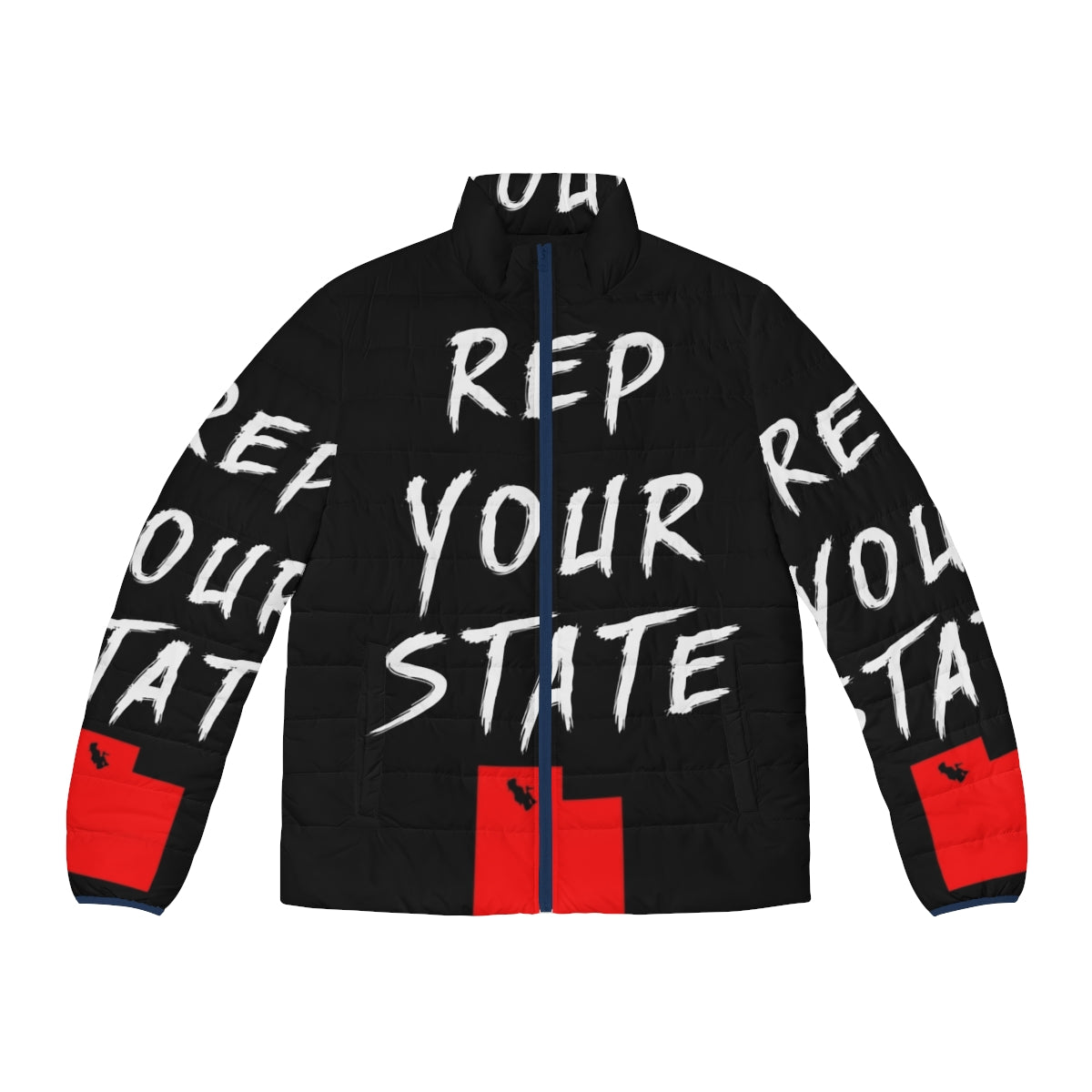 Utah puffer jacket with state pride design