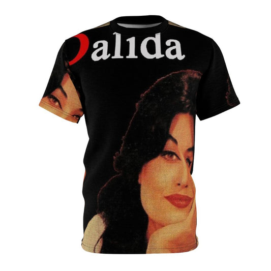 Dalida Inspired AOP T-shirt Featuring Iconic Music Artwork