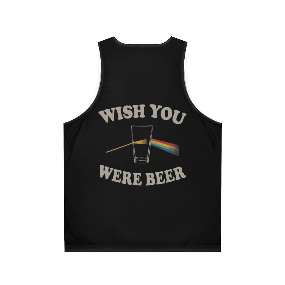 Wish You Were Beer Unisex Retro 70s Tank Top - Back