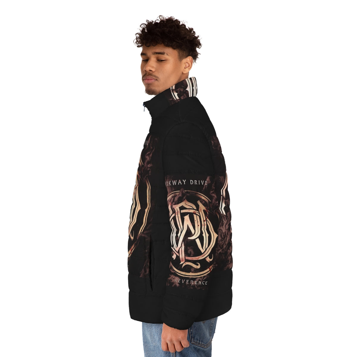 Parkway Drive Heavy Metal Band Fan Art Puffer Jacket - men side left