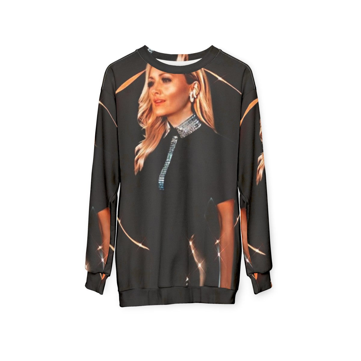 Helene Fischer Sweatshirt featuring a portrait of the pop star - hanging