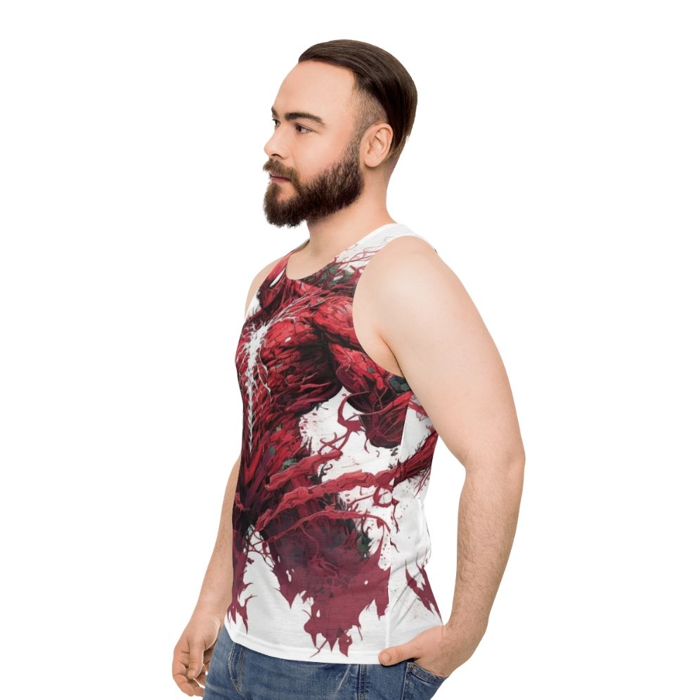 Carnage unisex artist tank top with graphic design - men side