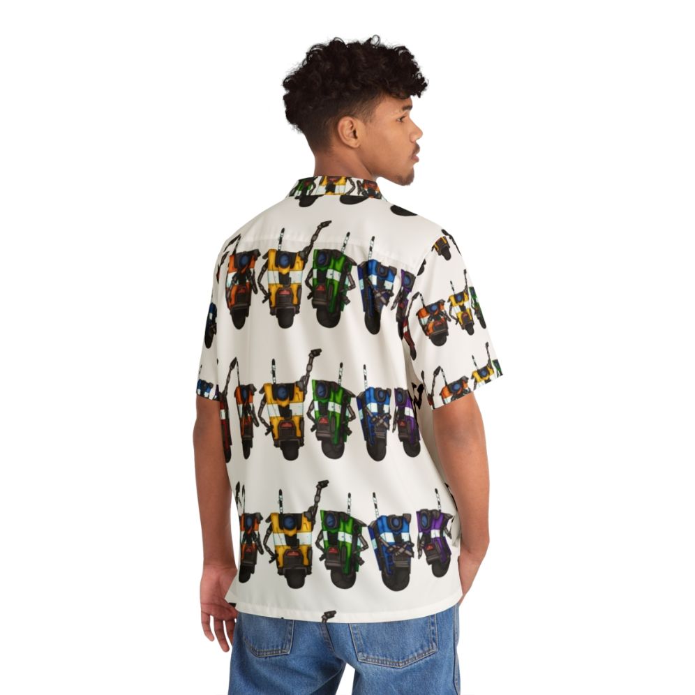 Borderlands Claptrap Rainbow Horizontal Hawaiian Shirt - People Back