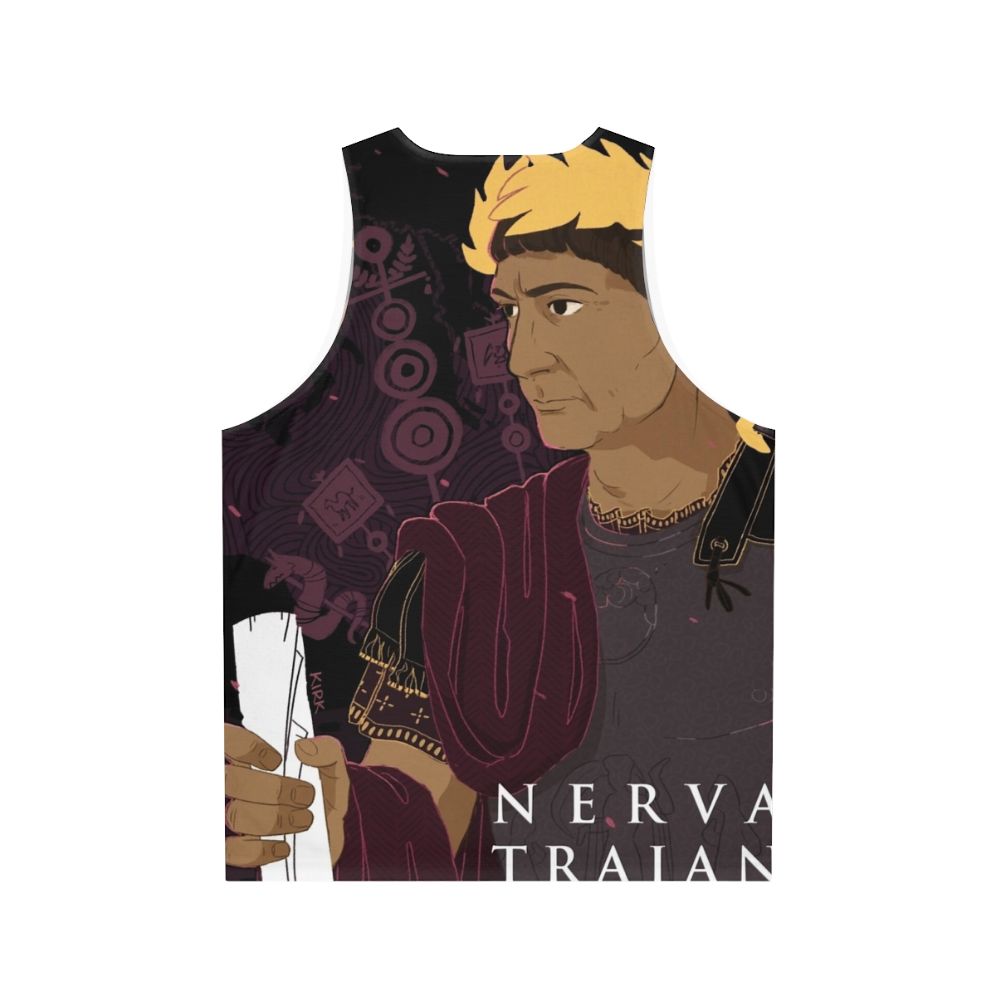 Trajan Unisex Roman Emperor Ancient History Tank Top - Back