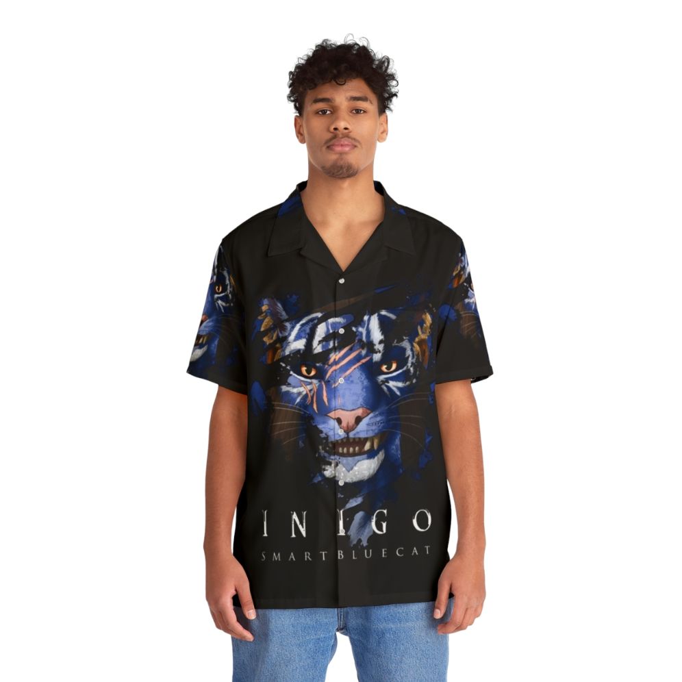 Inigo Hawaiian Shirt in Darker Shades - People Front