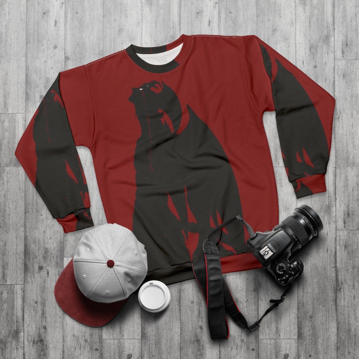 Devilman Crybaby Anime Sweatshirt featuring Akira Fudo - flat lay