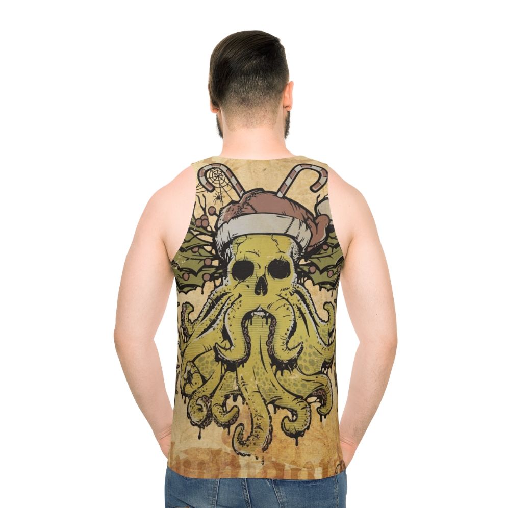 Cthulhu Christmas unisex tank top - men back