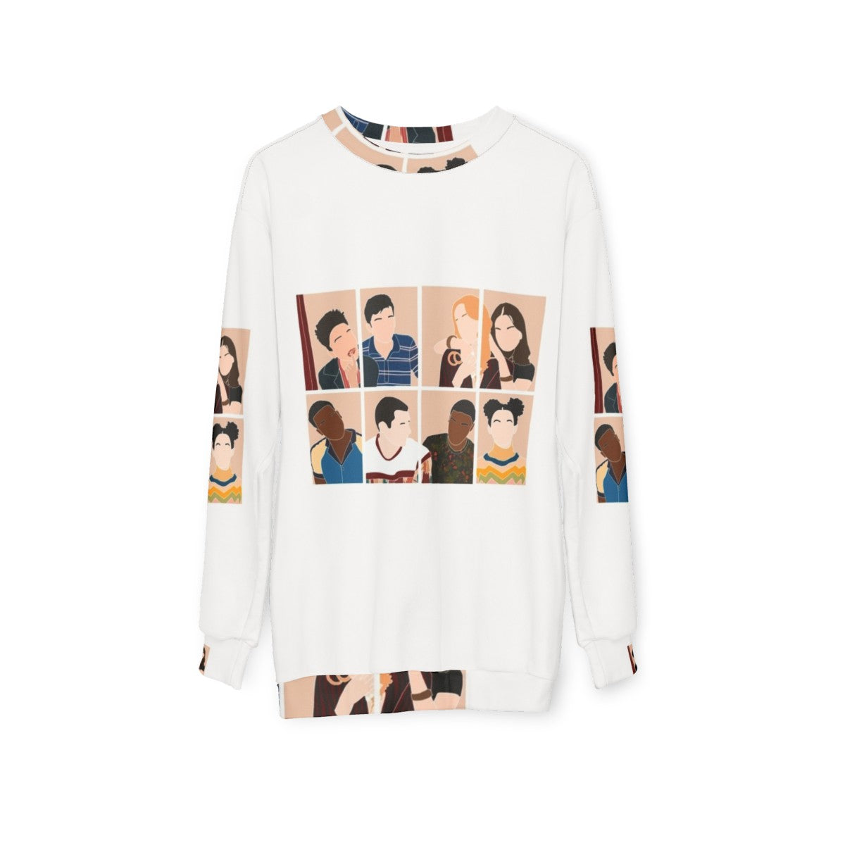 Sex Education Cast Sweatshirt featuring Maeve Wiley and Otis Milburn - hanging