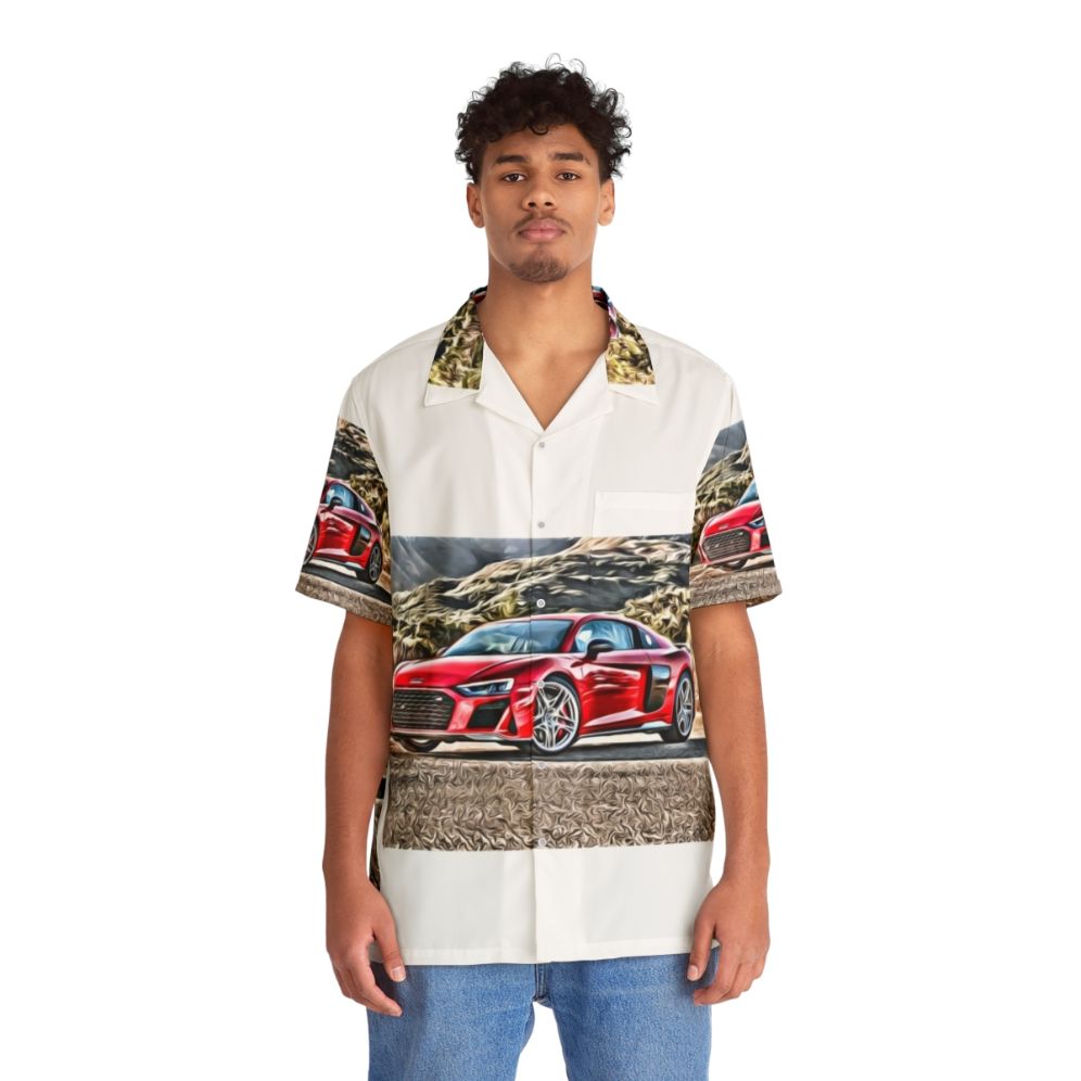 Audi R8 Supercar Hawaiian Shirt - People Front