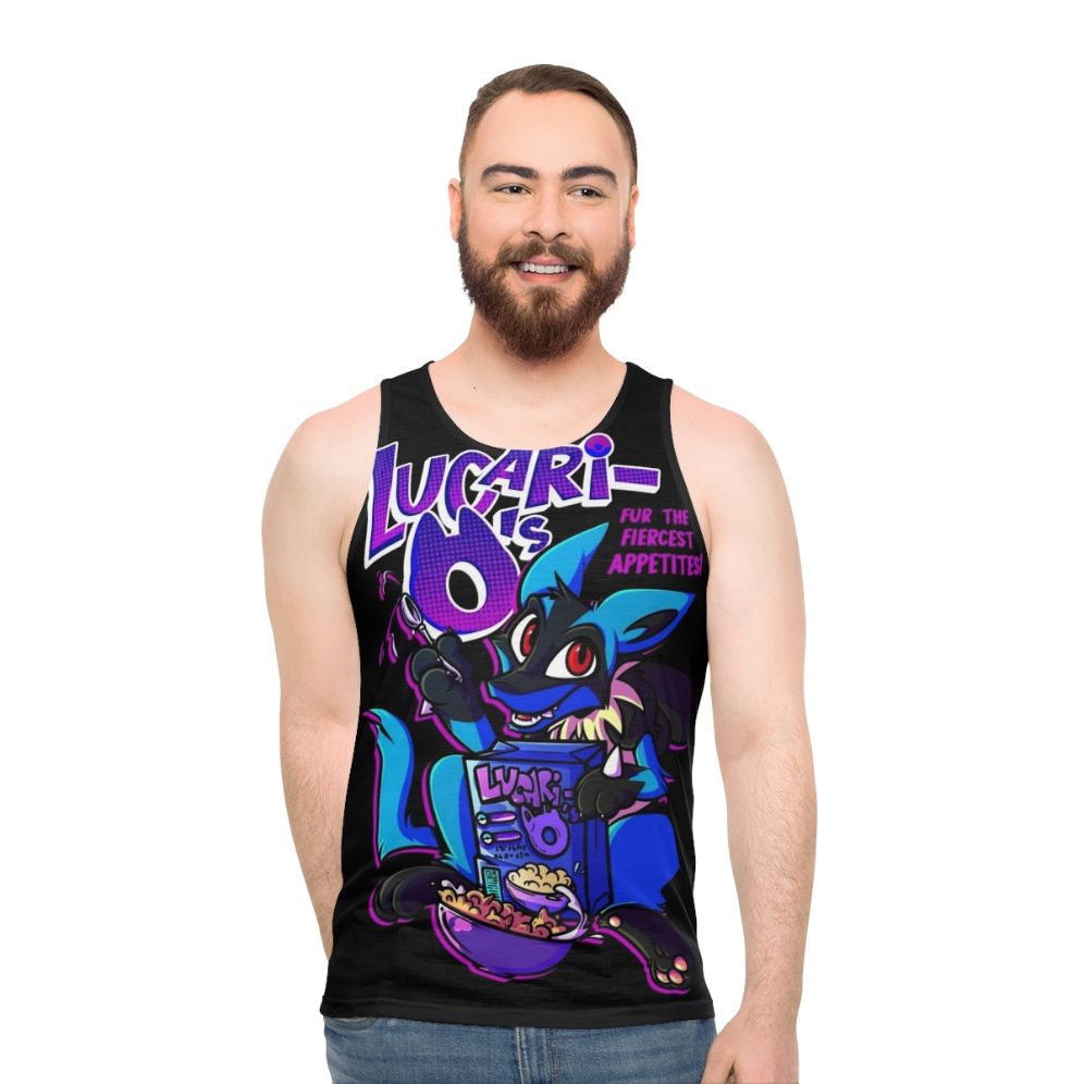 Lucari Unisex Furry Gamer Cartoon Tank Top - men