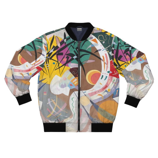 Wassily Kandinsky-inspired abstract and colorful bomber jacket