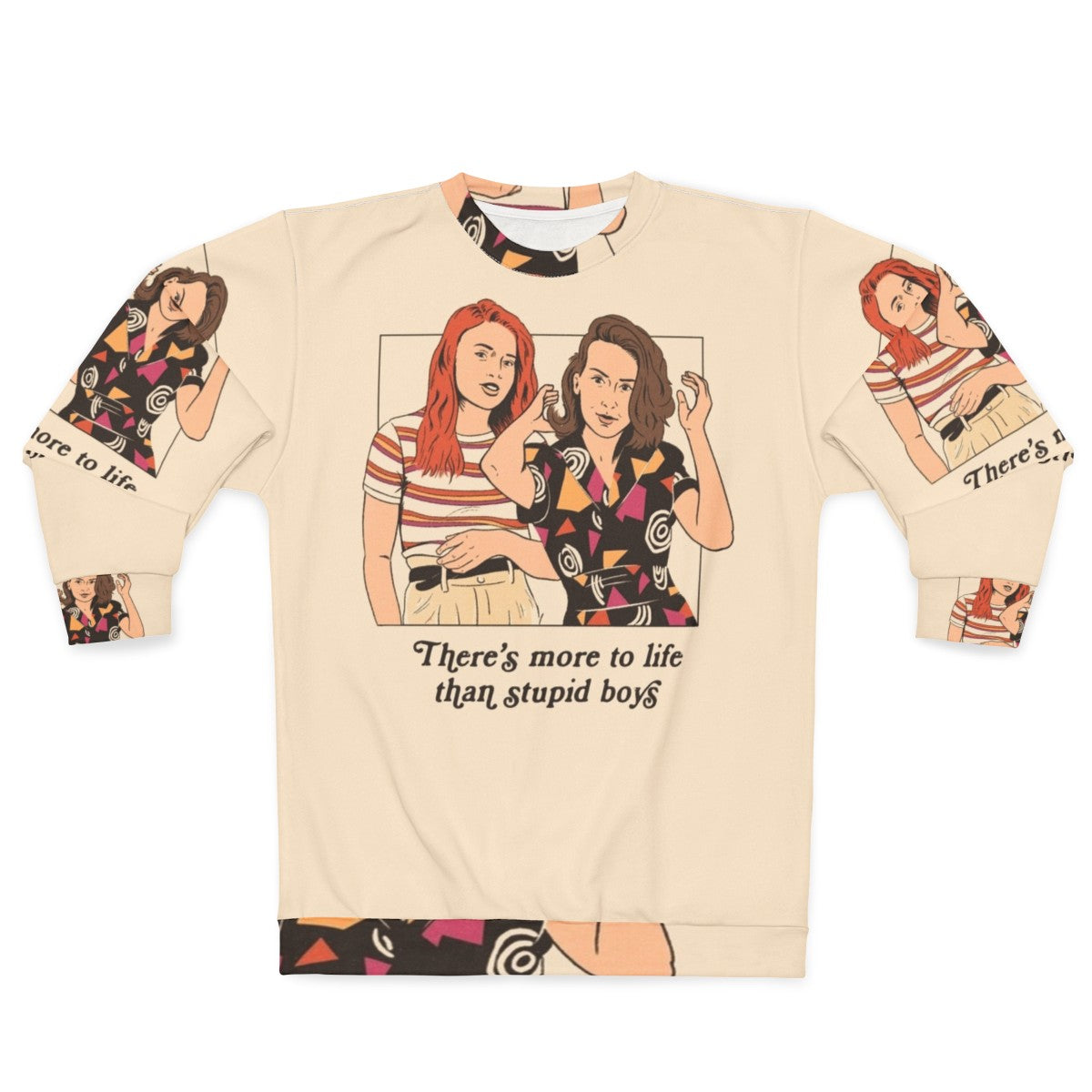 Retro feminist 'Stranger Things' inspired sweatshirt