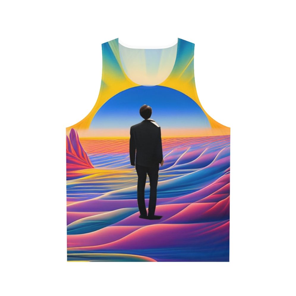 Colorful desert sunrise unisex tank top