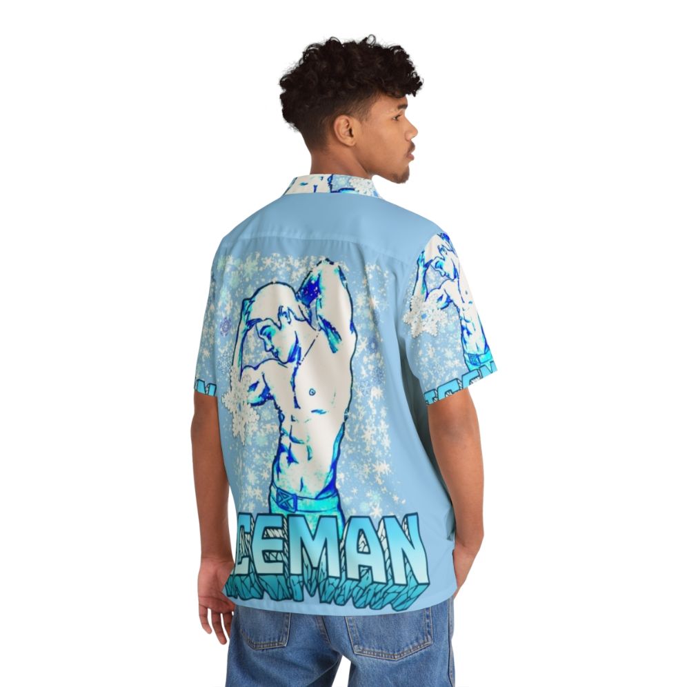 Iceman Hawaiian Shirt with Snowflake and Ice Motif - People Back