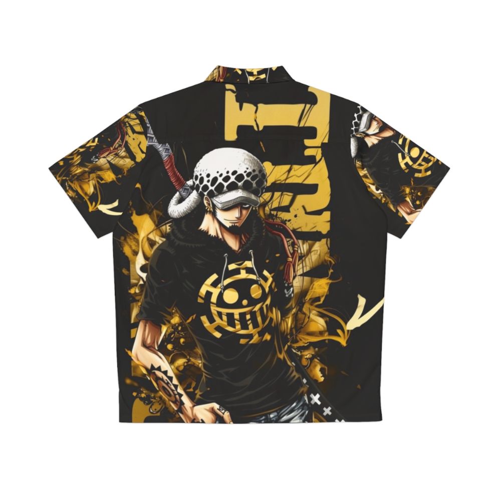 Trafalgar Law Hawaiian Shirt with Chibi Anime Design - Back