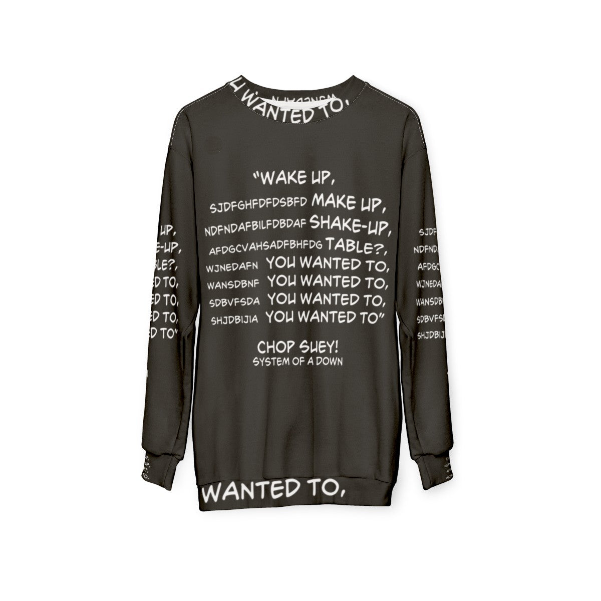 System Of A Down Chop Suey Lyrics Sweatshirt - hanging