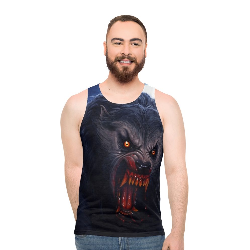 Unisex Werewolf Horror Classic Movie Tank Top - men