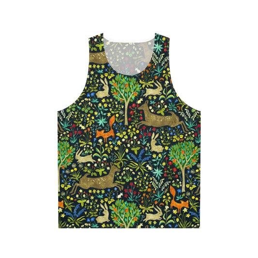 Medieval Unisex Tank Top with Nature and Animal Design