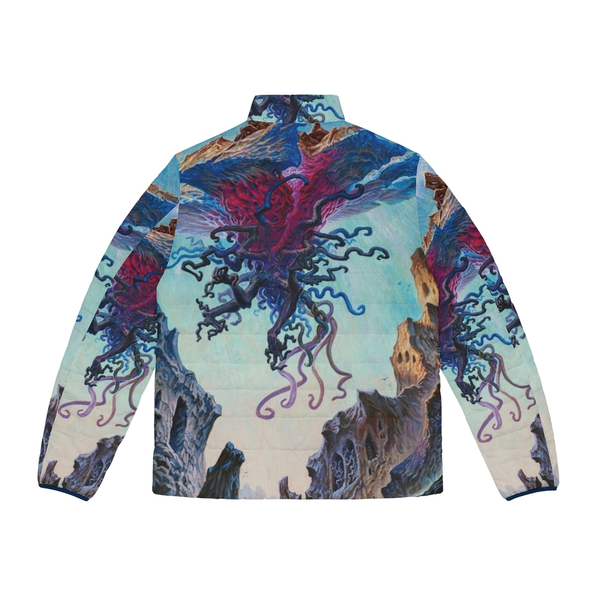 Emrakul The Aeons Torn Eldrazi Puffer Jacket featuring the epic MTG monster - Back