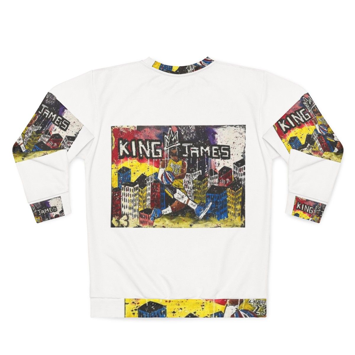 Lebron James Sweatshirt with Custom Art Design - Back