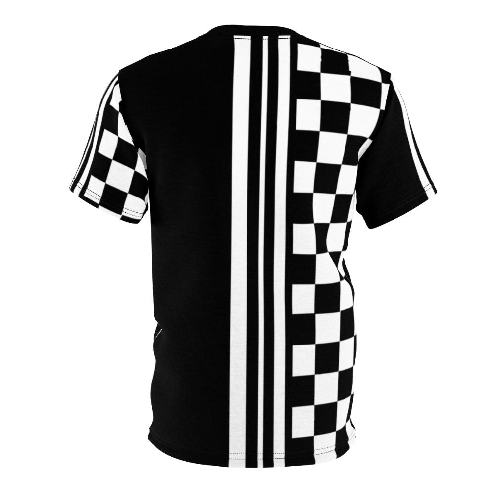 Stylish black and white t-shirt with mod and ska-inspired design - Back