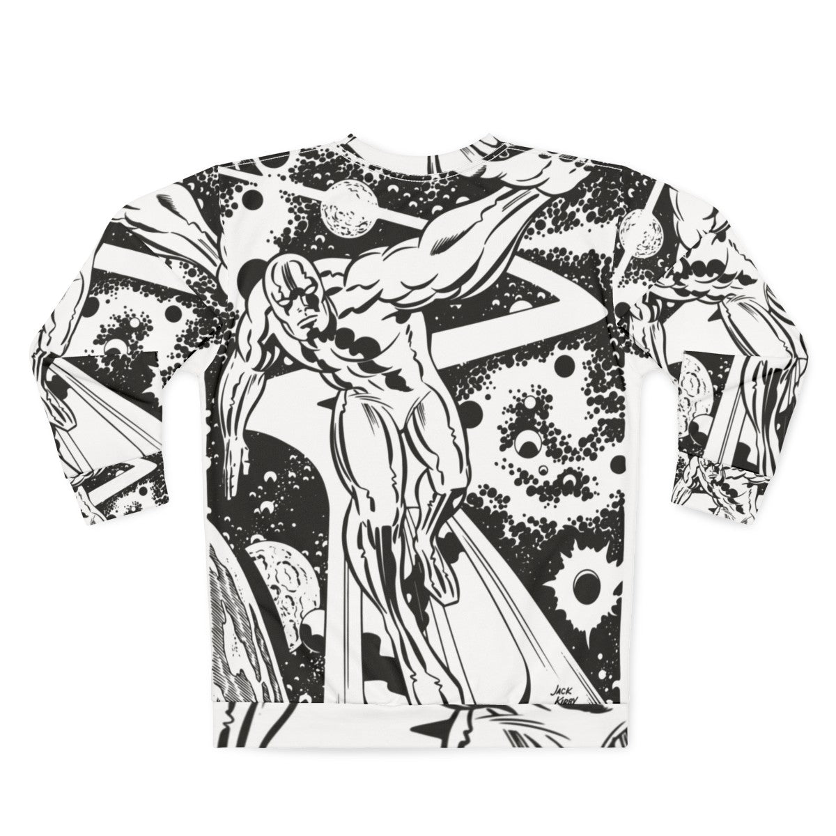 Silver Surfer Superhero Graphic Sweatshirt - Back